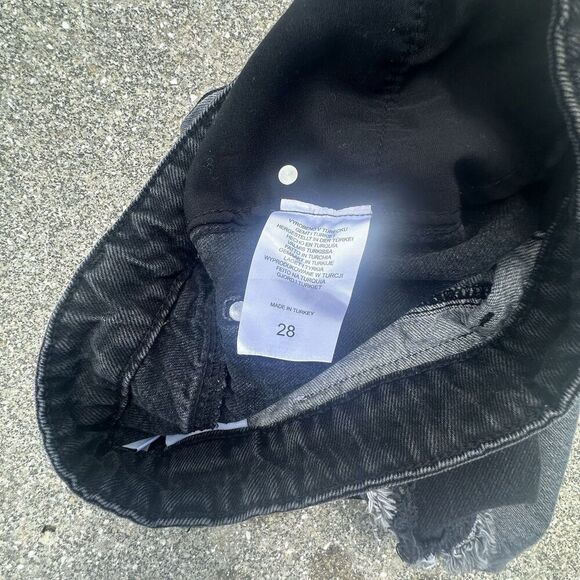 Ragged Priest Jeans Womens 28 Straight Quarter Panel Patch Black Gray Colorblock - Picture 7 of 9